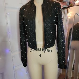 Studded Pleather Jacket